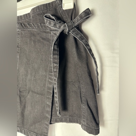 BDG Black Demin Wrap Mini Skirt - Picture 6 of 7
